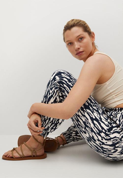 MANGO - Trousers kim - navy
