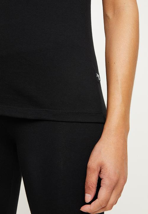 PUMA - Ess+ metallic logo tee w - black 