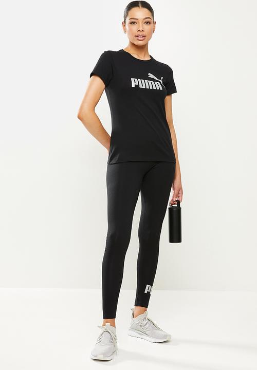 PUMA - Ess+ metallic logo tee w - black 