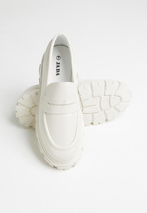 Jada - Lug sole loafer - winter white