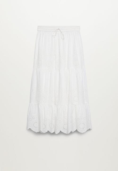 MANGO - Skirt bimba - white