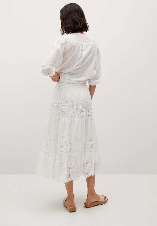 MANGO - Skirt bimba - white