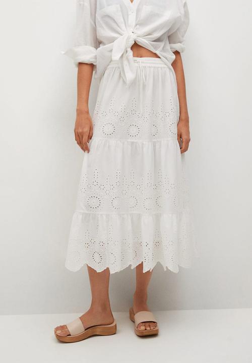 MANGO - Skirt bimba - white