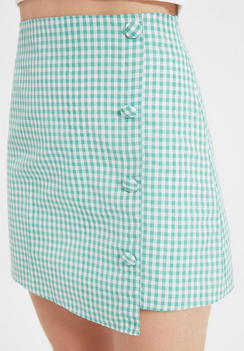 Trendyol - Petite buttoned skirt - green