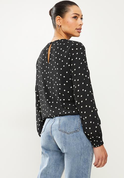 Vero Moda - Dorit long sleeve o-neck top - black