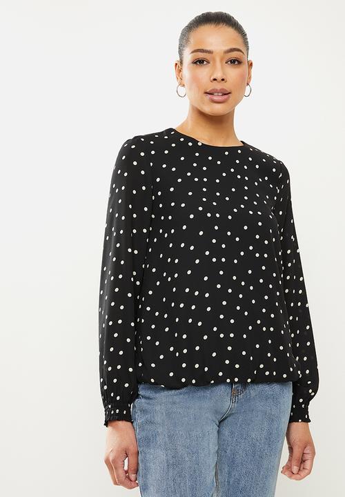 Vero Moda - Dorit long sleeve o-neck top - black