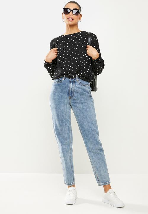 Vero Moda - Dorit long sleeve o-neck top - black