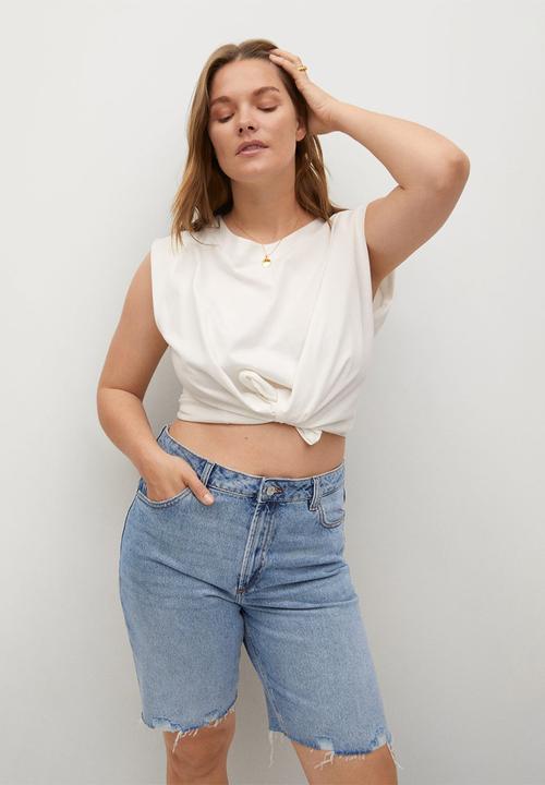 Violeta by Mango - Plus bermuda shorts milan - open blue