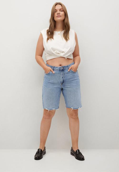 Violeta by Mango - Plus bermuda shorts milan - open blue