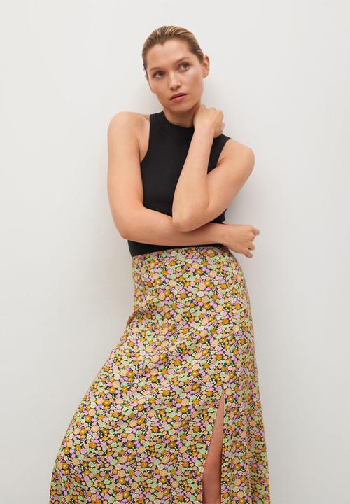 MANGO - Skirt peca - black