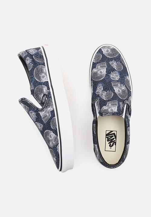 Vans - Classic slip-on - (wireframe skulls) black/true white