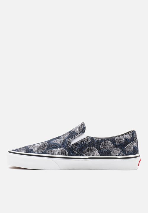 Vans - Classic slip-on - (wireframe skulls) black/true white