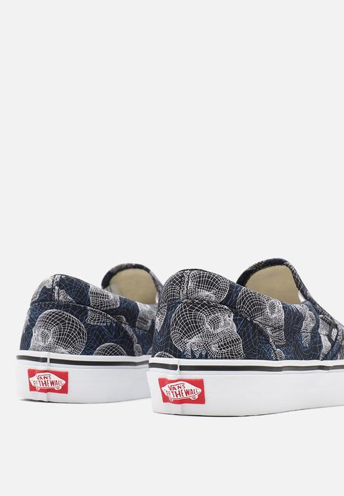 Vans - Classic slip-on - (wireframe skulls) black/true white