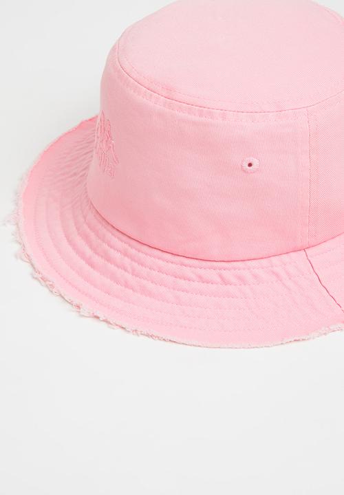KAPPA - Leo distressed bucket hat - pink
