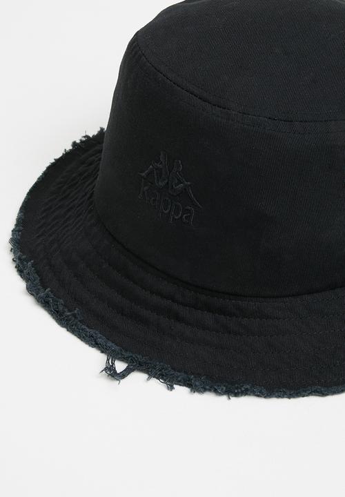 KAPPA - Dylan distressed bucket hat - black