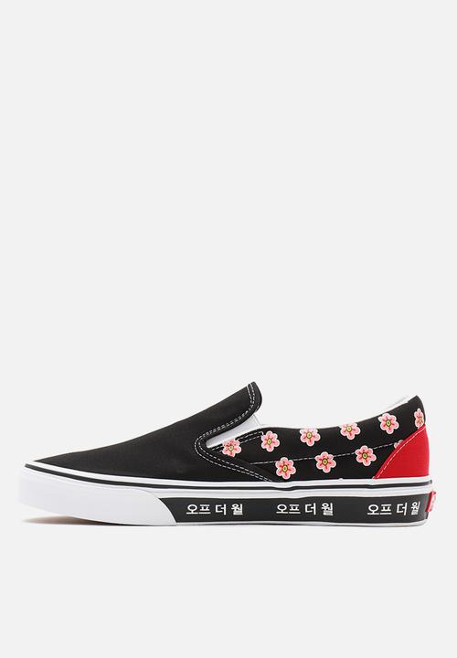 Vans - Classic slip-on - (korean typography) racing red/true blue