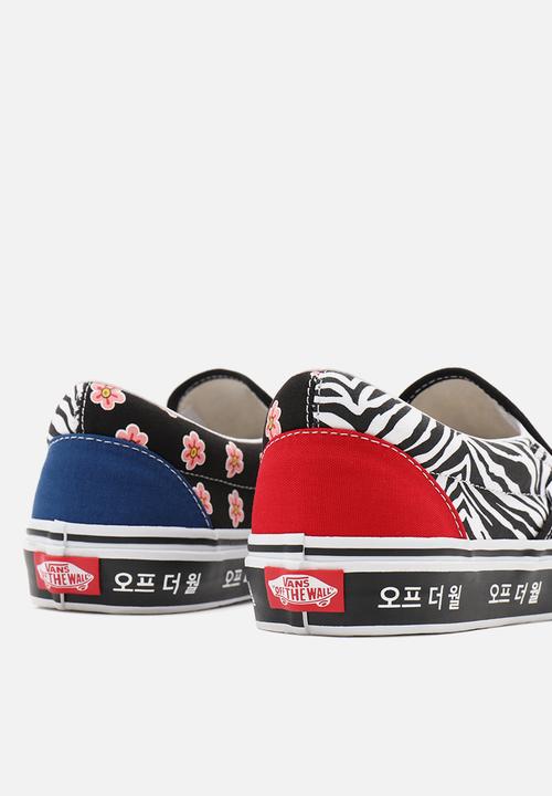 Vans - Classic slip-on - (korean typography) racing red/true blue