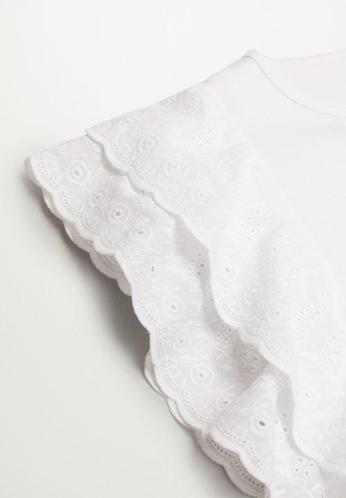 MANGO - T-shirt anis - white