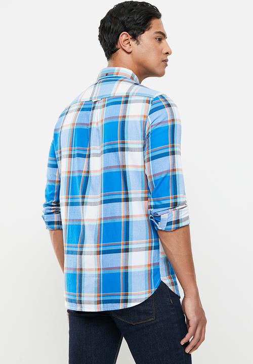 Superdry. - Workwear lite shirt - chambray blue check