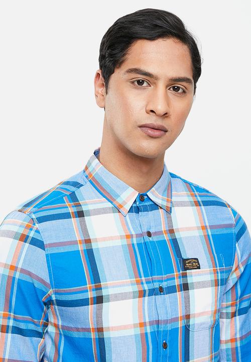 Superdry. - Workwear lite shirt - chambray blue check