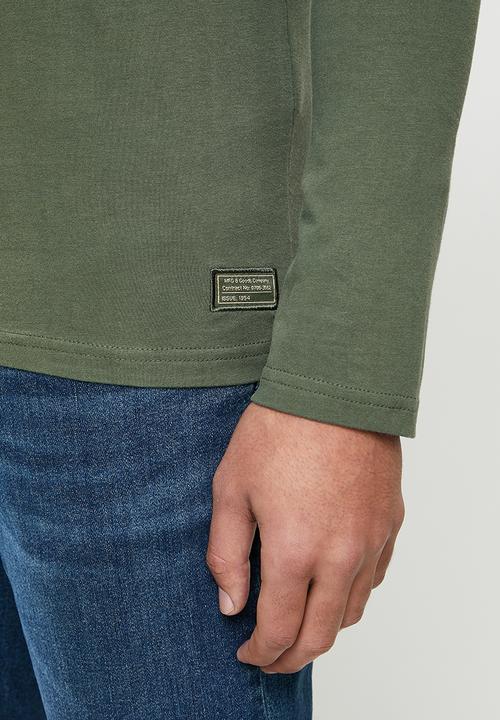 Superdry. - Military graphic top - ivy green
