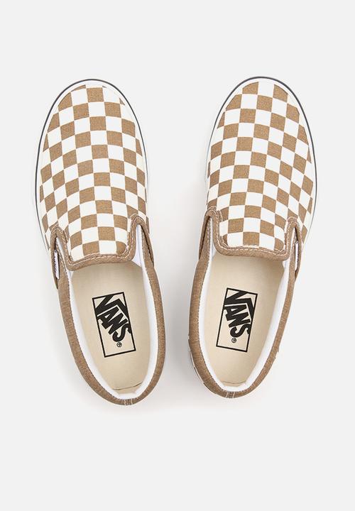 Vans - Classic slip-on - (checkerboard) bronze age/true white