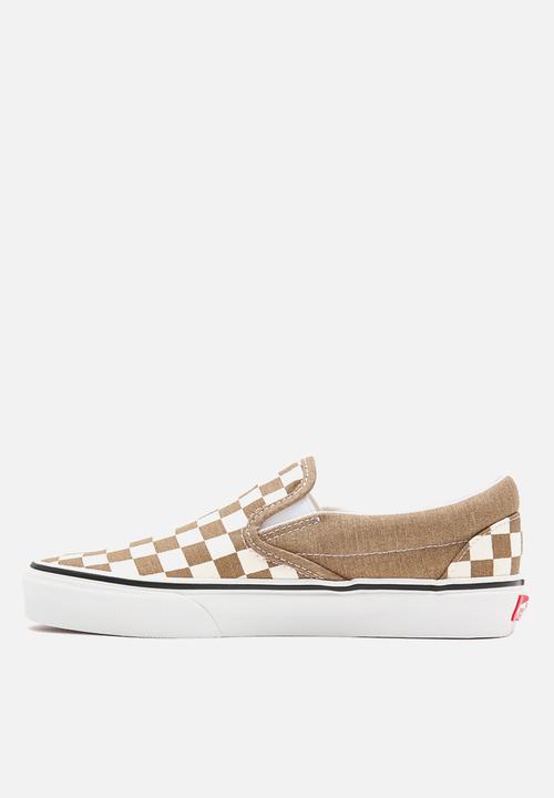 Vans - Classic slip-on - (checkerboard) bronze age/true white