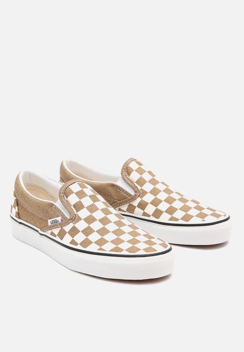 Vans - Classic slip-on - (checkerboard) bronze age/true white