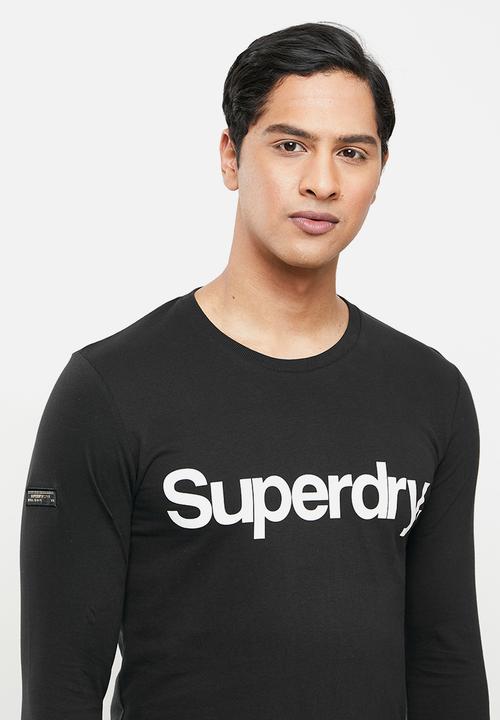Superdry. - Military graphic top - black
