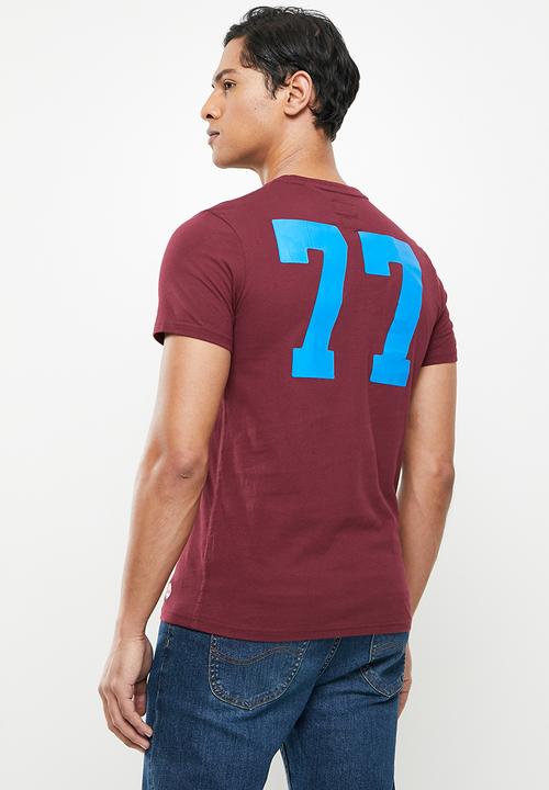 Superdry. - Collegiate graphic tee - burgundy 