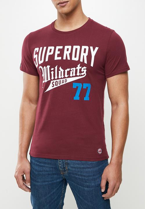 Superdry. - Collegiate graphic tee - burgundy 