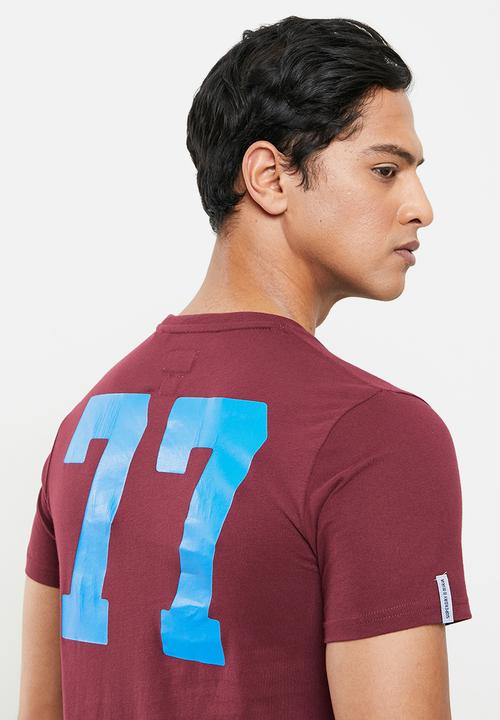 Superdry. - Collegiate graphic tee - burgundy 