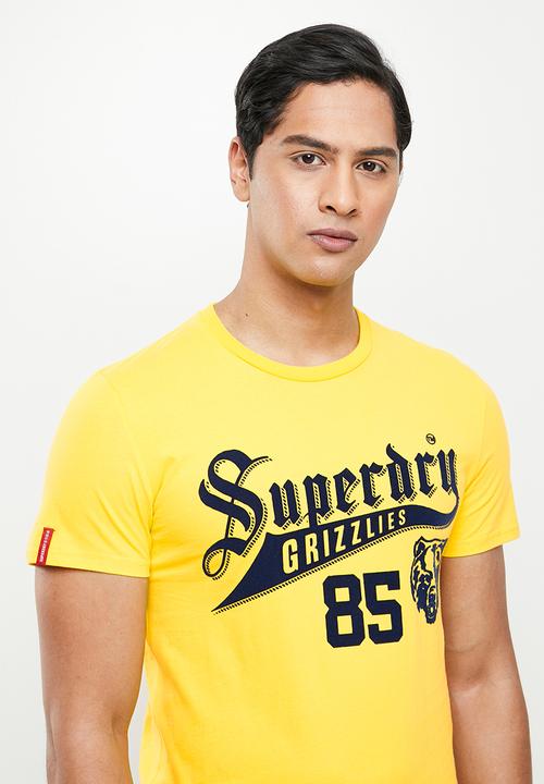 Superdry. - Collegiate graphic tee - nautical yellow
