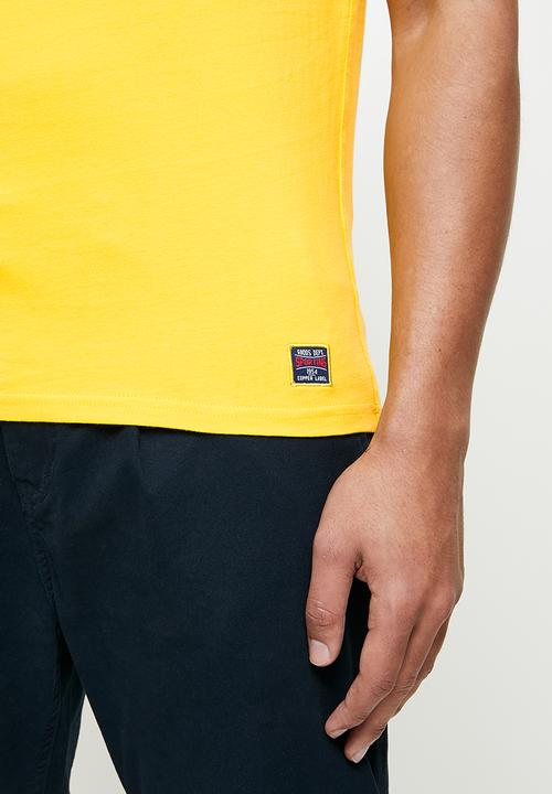 Superdry. - Collegiate graphic tee - nautical yellow