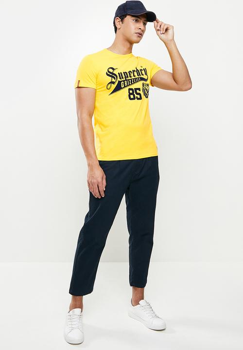 Superdry. - Collegiate graphic tee - nautical yellow