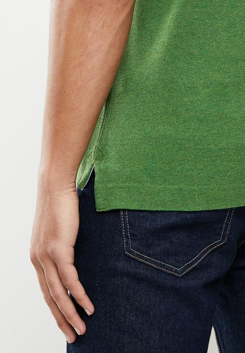 Superdry. - Classic pique polo - moss green marl