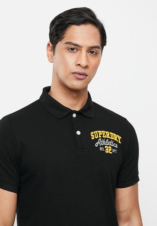 Superdry. - Classic superstate polo - black