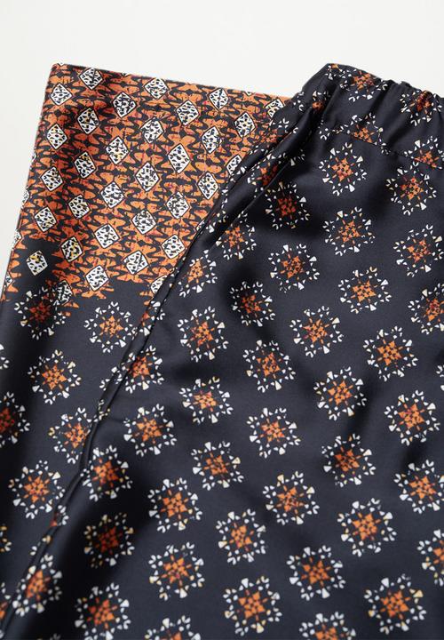 MANGO - Trousers afro - black
