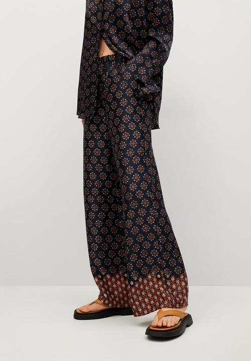 MANGO - Trousers afro - black