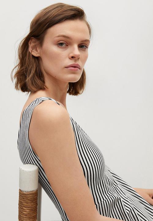 MANGO - Dress maroto - white & black