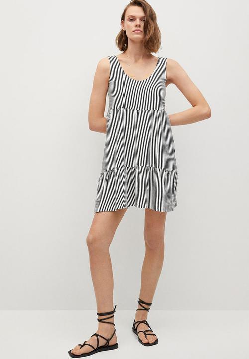 MANGO - Dress maroto - white & black