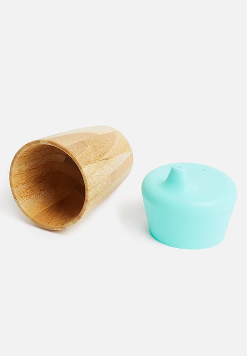 Nicolson Russell - Bamboo cup with silicone drinking lid - blue