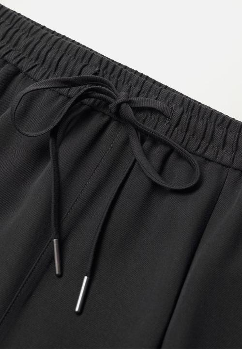 MANGO - Trousers fluido - black