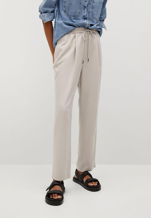 MANGO - Trousers fluido - natural