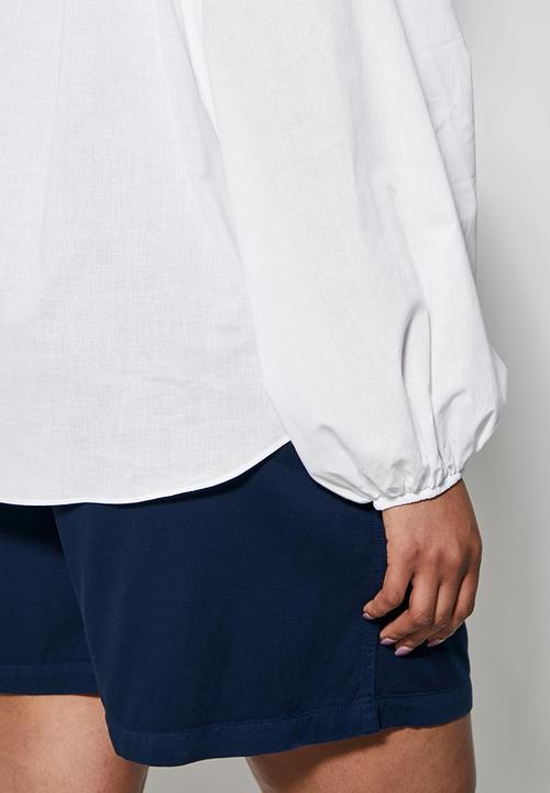 Superbalist - Femme tie front blouse - white