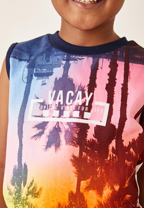 Flyersunion - Vacay muscle tee - white