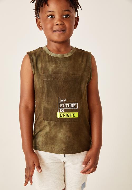 Flyersunion - Bright future muscle tee - khaki