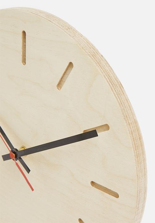 Native Decor - Indent clock - natural