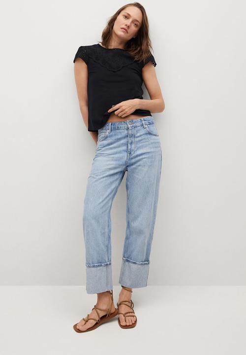 MANGO - T-shirt lorena - black