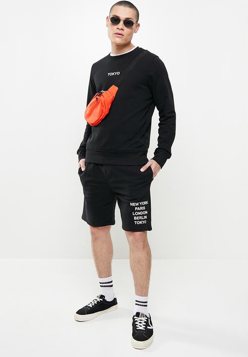 Brave Soul - Town fleece sweater - jet black